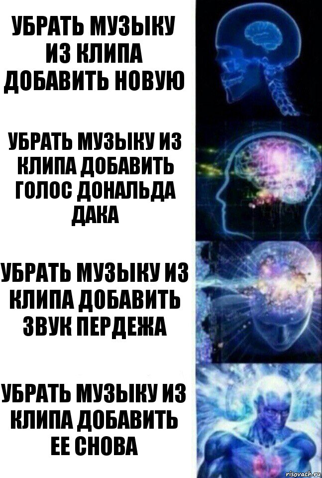 убрать музыку из клипа добавить новую убрать музыку из клипа добавить голос дональда дака убрать музыку из клипа добавить звук пердежа убрать музыку из клипа добавить ее снова, Комикс  Сверхразум