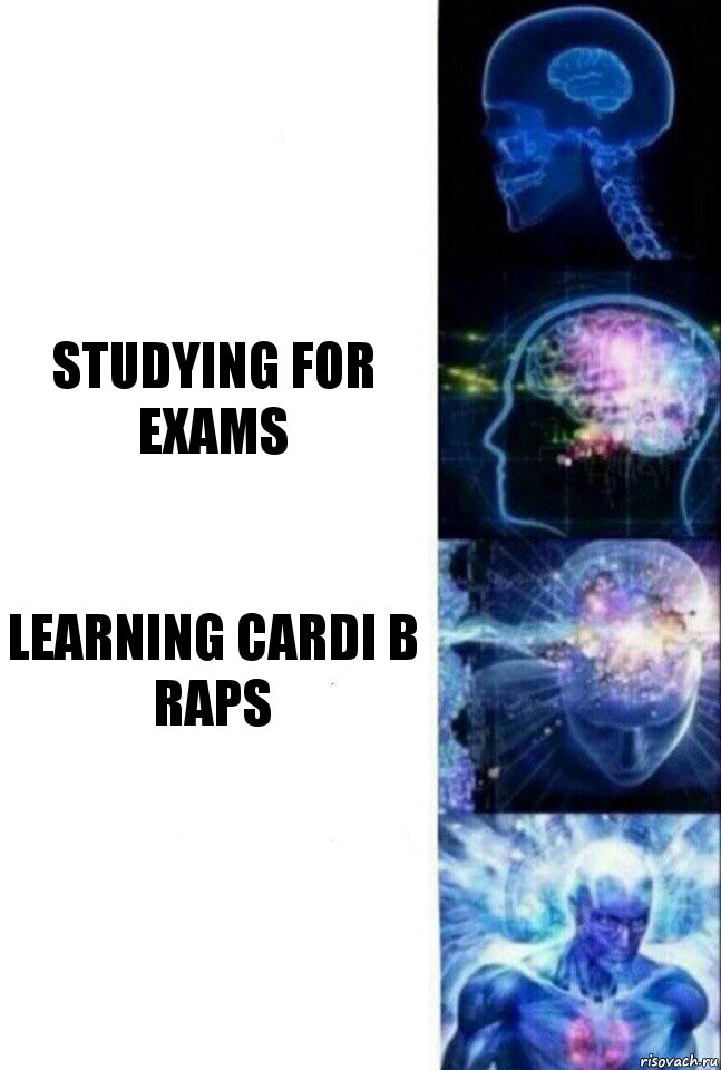  Studying for exams Learning Cardi b raps , Комикс  Сверхразум