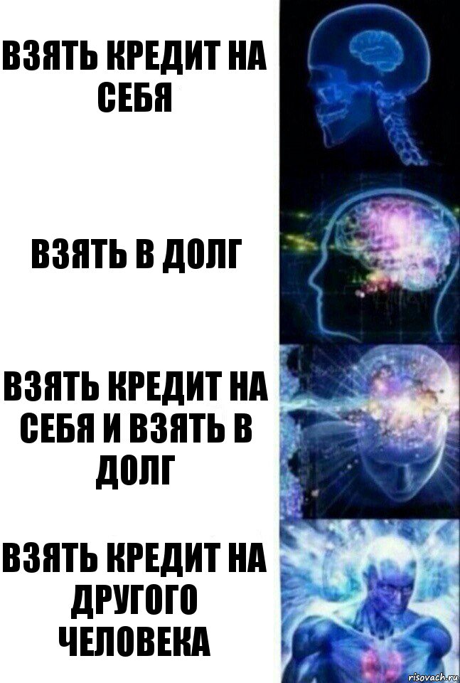 Взять кредит на себя Взять в долг Взять кредит на себя и взять в долг Взять кредит на другого человека, Комикс  Сверхразум