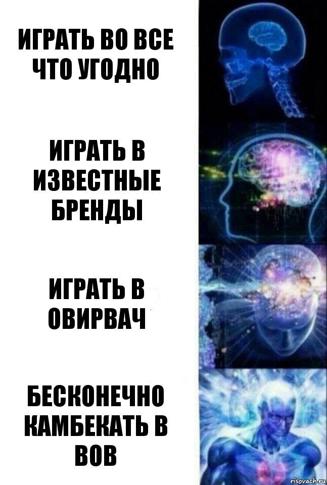 ИГРАТЬ ВО ВСЕ ЧТО УГОДНО ИГРАТЬ В ИЗВЕСТНЫЕ БРЕНДЫ ИГРАТЬ В ОВИРВАЧ БЕСКОНЕЧНО КАМБЕКАТЬ В ВОВ, Комикс  Сверхразум