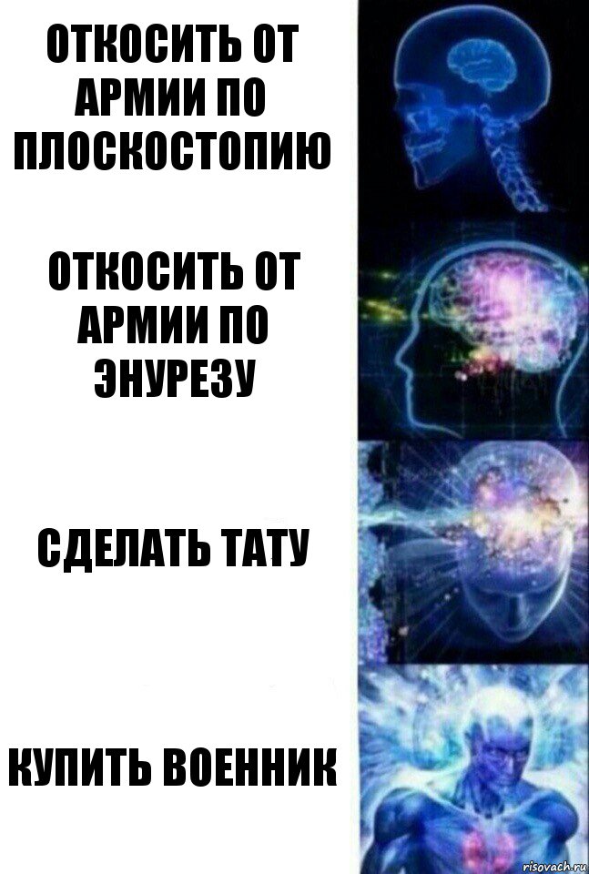 откосить от армии по плоскостопию откосить от армии по энурезу сделать тату купить военник, Комикс  Сверхразум