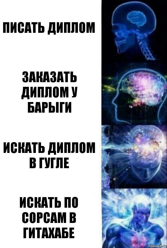 писать диплом заказать диплом у барыги искать диплом в гугле искать по сорсам в гитахабе, Комикс  Сверхразум