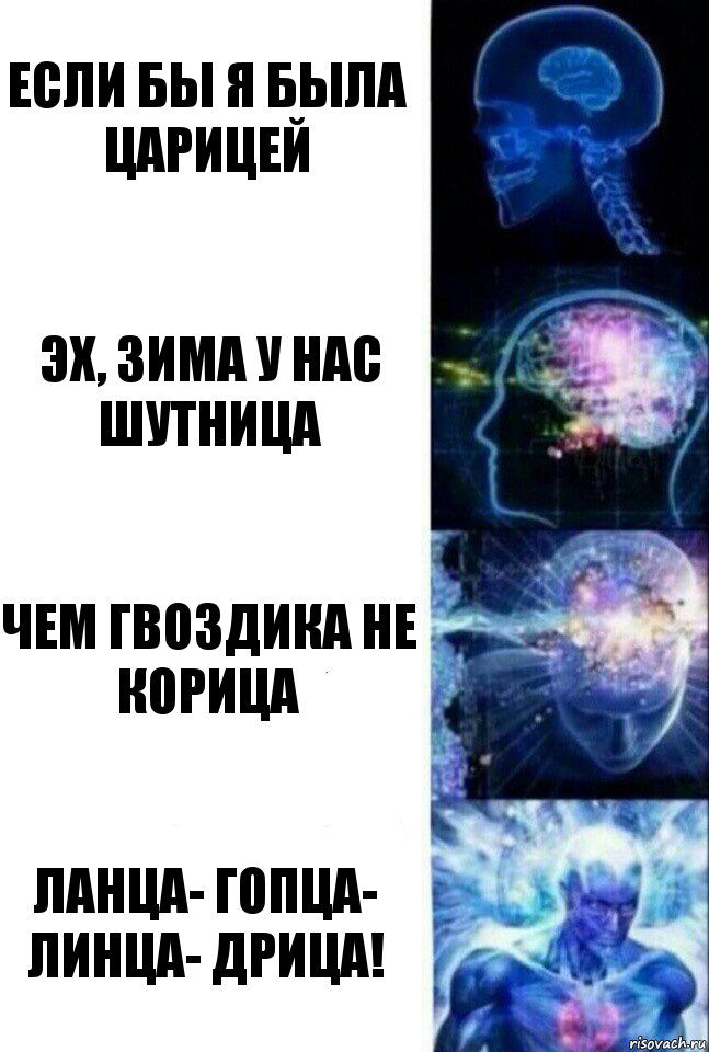 Если бы я была царицей Эх, зима у нас шутница Чем гвоздика не корица Ланца- гопца- линца- дрица!, Комикс  Сверхразум