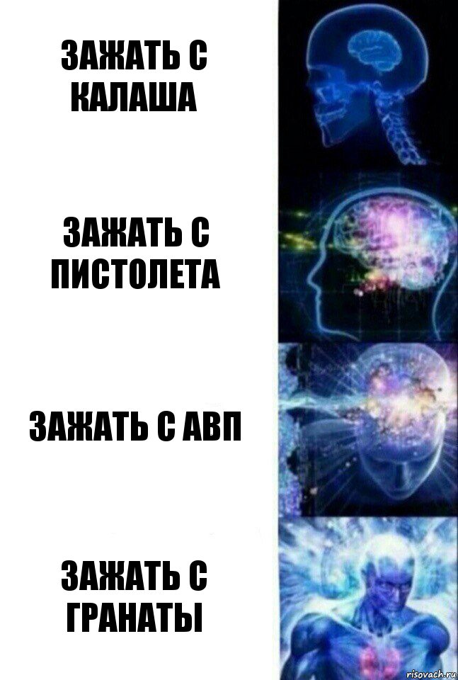 Зажать с калаша Зажать с пистолета Зажать с авп Зажать с гранаты, Комикс  Сверхразум