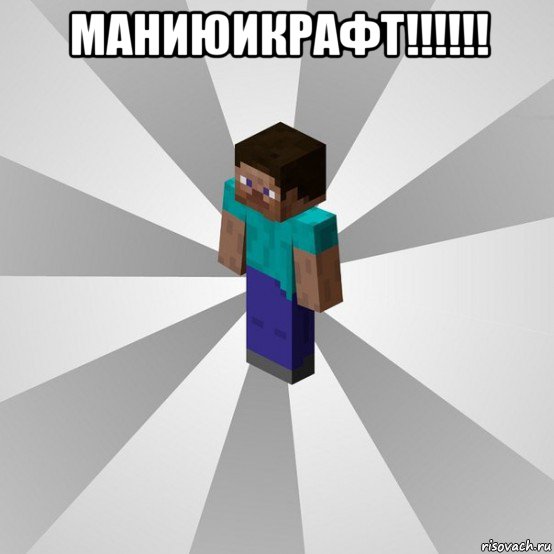 маниюикрафт!!!!!! , Мем Типичный игрок Minecraft