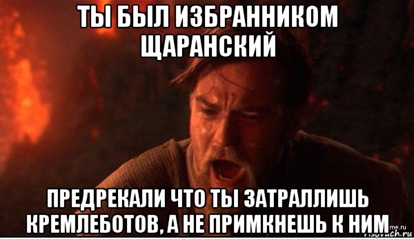 ты был избранником щаранский предрекали что ты затраллишь кремлеботов, а не примкнешь к ним, Мем ты был мне как брат