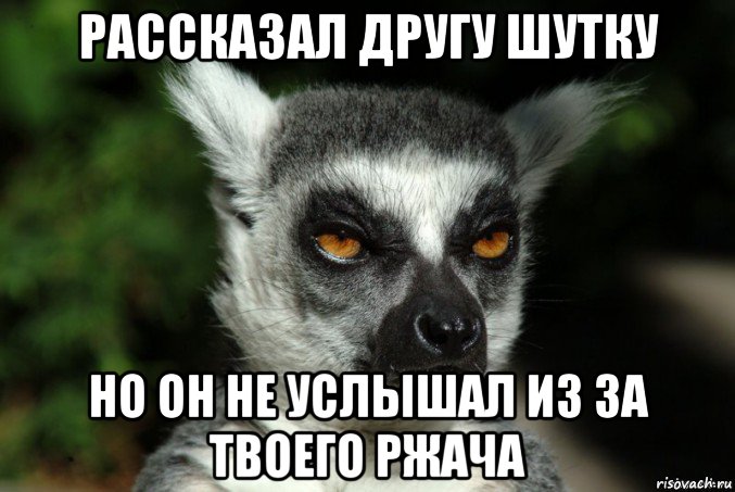 рассказал другу шутку но он не услышал из за твоего ржача, Мем   Я збагоен