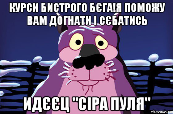 курси бистрого бєга!я поможу вам догнати і сєбатись идєєц "сіра пуля", Мем Волк