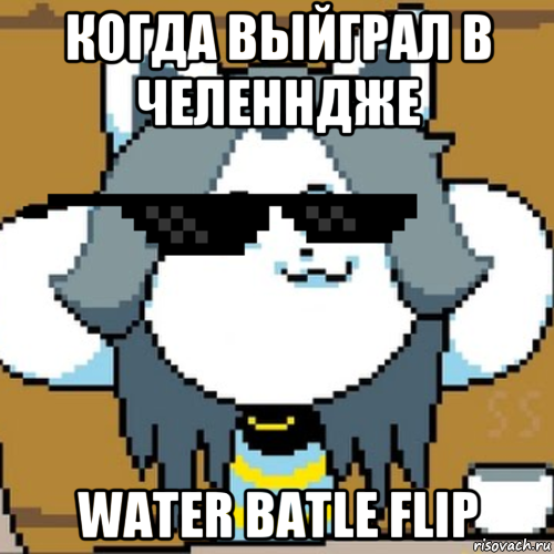 когда выйграл в челенндже water batle flip