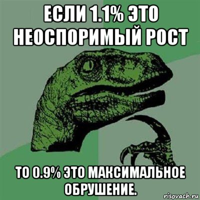 если 1.1% это неоспоримый рост то 0.9% это максимальное обрушение.