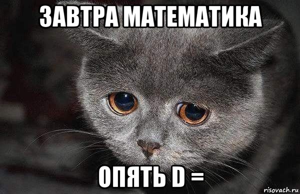 завтра математика опять d =