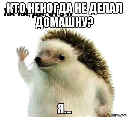 кто некогда не делал домашку? я..., Мем Ха-ха да это я