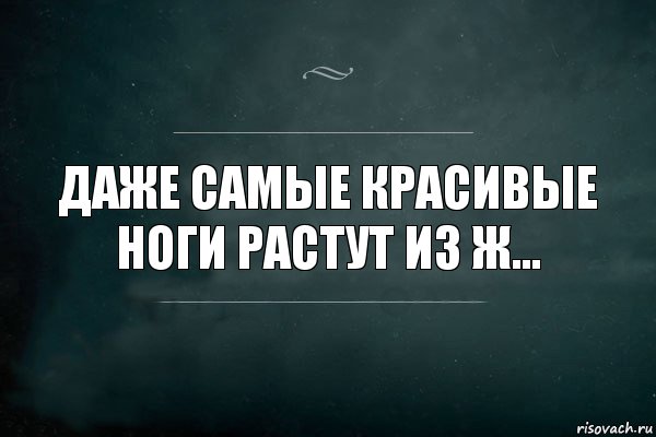 даже самые красивые ноги растут из ж..., Комикс Игра Слов