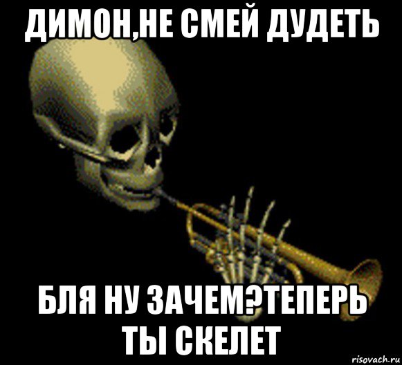 димон,не смей дудеть бля ну зачем?теперь ты скелет, Мем Мистер дудец