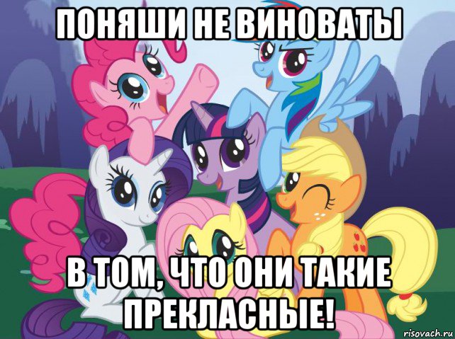 поняши не виноваты в том, что они такие прекласные!, Мем My little pony