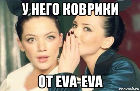 у него коврики от eva-eva, Мем  Он