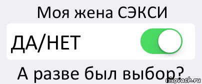 Моя жена СЭКСИ ДА/НЕТ А разве был выбор?, Комикс Переключатель