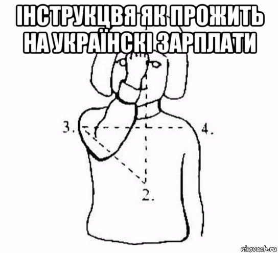 інструкцвя як прожить на українскі зарплати , Мем  Перекреститься