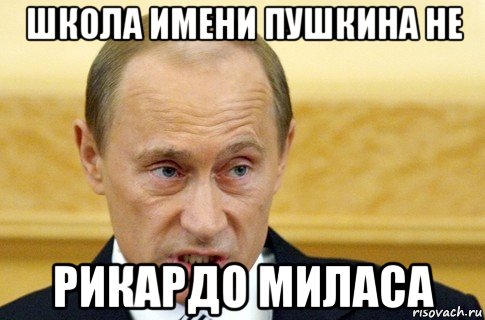 школа имени пушкина не рикардо миласа, Мем путин