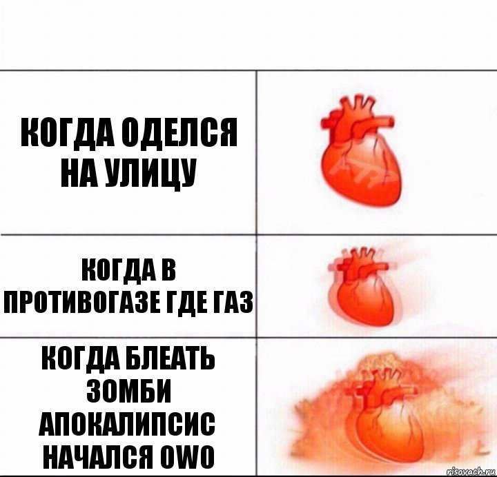 Когда оделся на улицу Когда в противогазе где газ КОГДА БЛЕАТЬ ЗОМБИ АПОКАЛИПСИС НАЧАЛСЯ 0w0, Комикс  Расширяюшее сердце