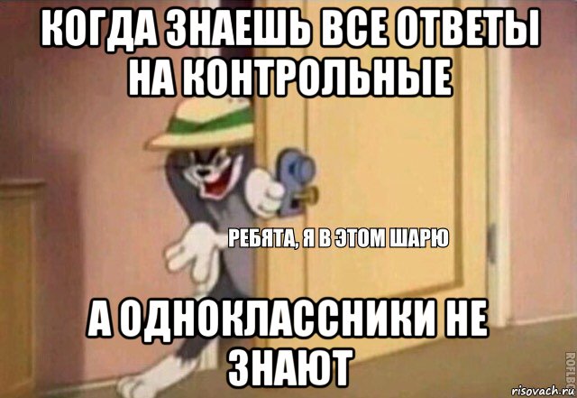 когда знаешь все ответы на контрольные а одноклассники не знают, Мем    Ребята я в этом шарю