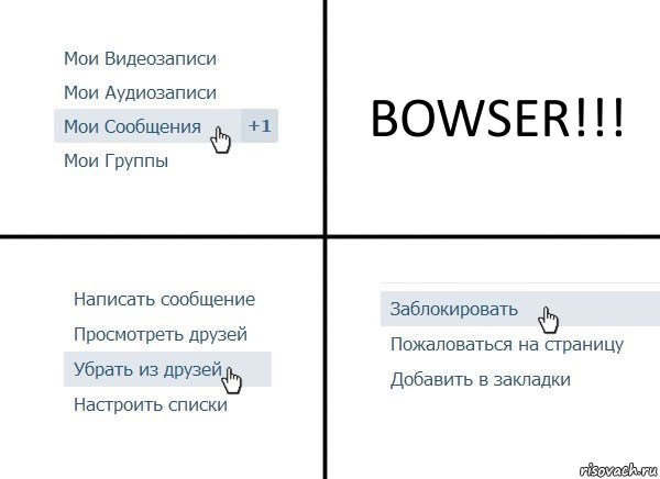 BOWSER!!!, Комикс  Удалить из друзей