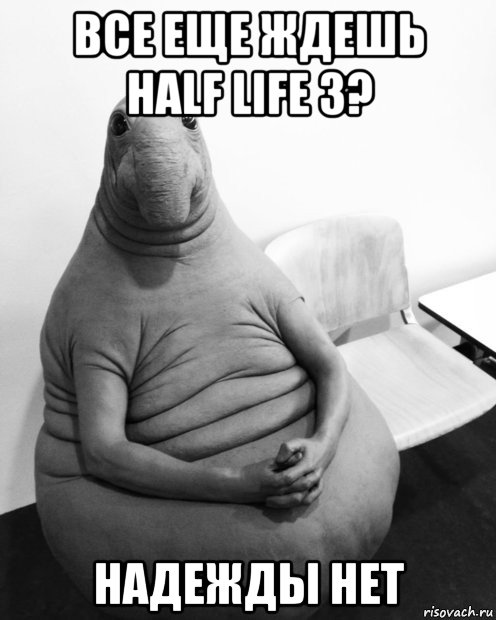 все еще ждешь half life 3? надежды нет, Мем  Ждун