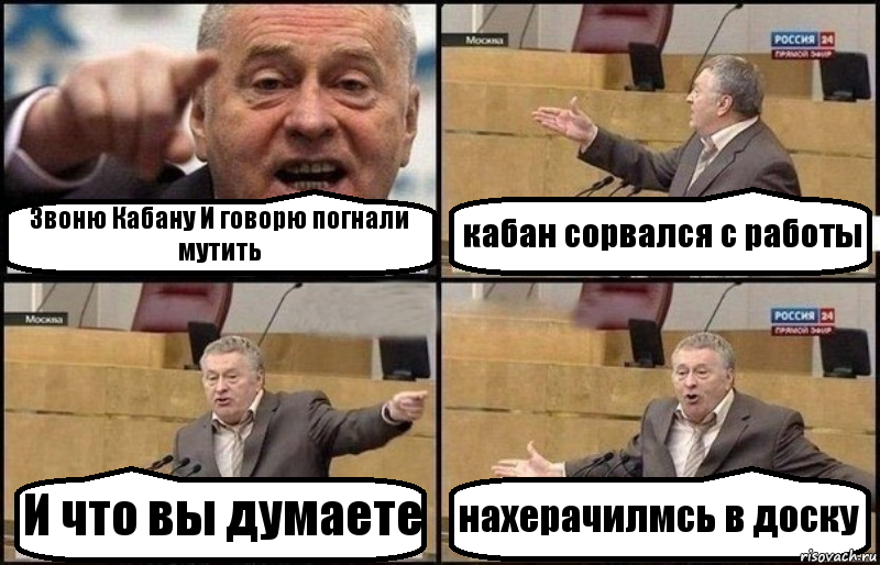 Звоню Кабану И говорю погнали мутить кабан сорвался с работы И что вы думаете нахерачилмсь в доску, Комикс Жириновский