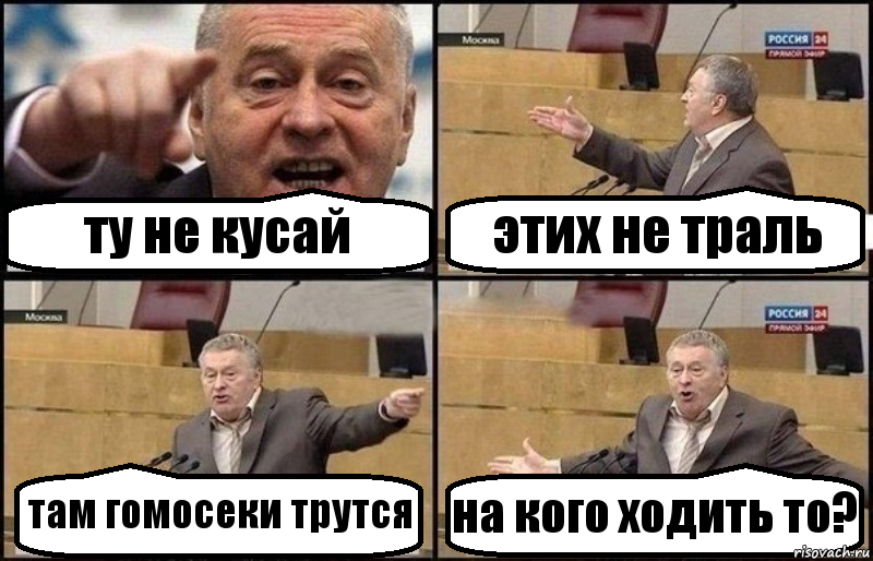 ту не кусай этих не траль там гомосеки трутся на кого ходить то?, Комикс Жириновский