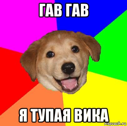 гав гав я тупая вика, Мем Advice Dog