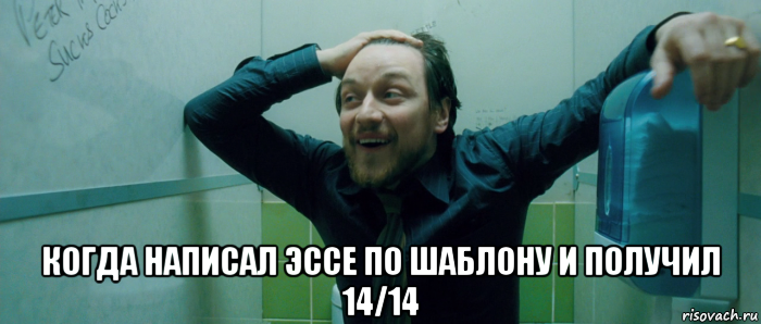  когда написал эссе по шаблону и получил 14/14, Мем  Что происходит