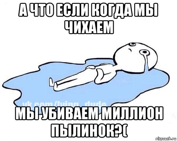 а что если когда мы чихаем мы убиваем миллион пылинок?(, Мем Этот момент когда