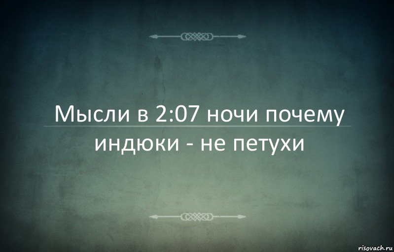 Мысли в 2:07 ночи почему индюки - не петухи, Комикс Игра слов 3