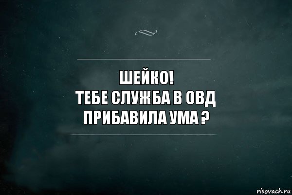 шейко!
тебе служба в овд
прибавила ума ?, Комикс Игра Слов