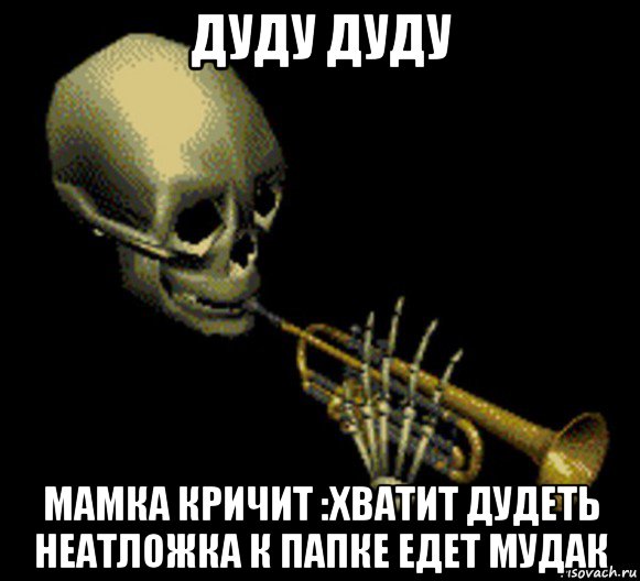 дуду дуду мамка кричит :хватит дудеть неатложка к папке едет мудак, Мем Мистер дудец