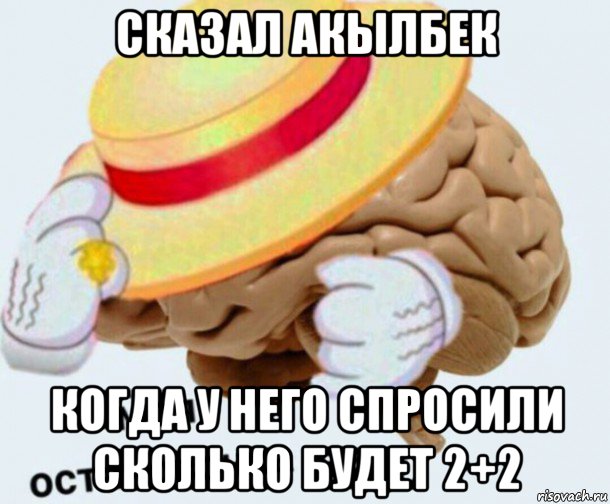 сказал акылбек когда у него спросили сколько будет 2+2, Мем   Моя остановочка мозг