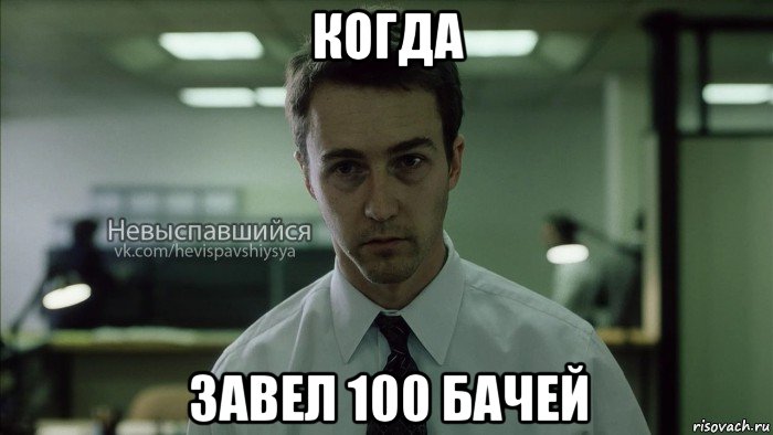 когда завел 100 бачей