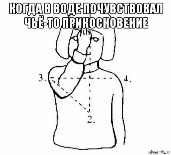 когда в воде почувствовал чьё-то прикосновение 