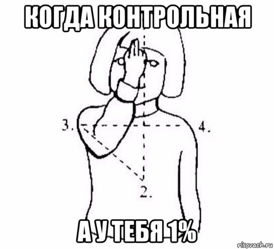 когда контрольная а у тебя 1%