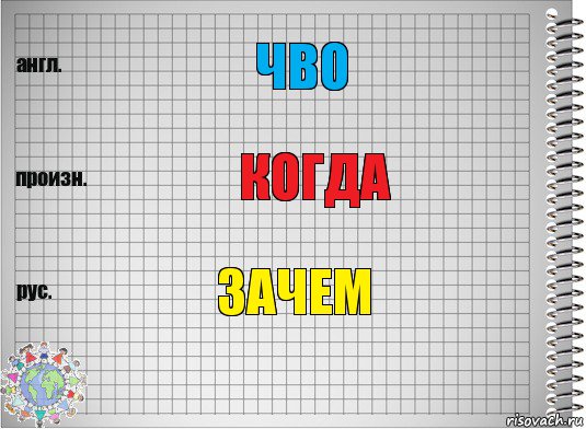 чво когда зачем, Комикс  Перевод с английского