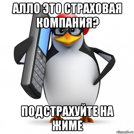 алло это страховая компания? подстрахуйте на жиме