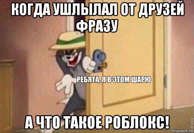 когда ушлылал от друзей фразу а что такое роблокс!