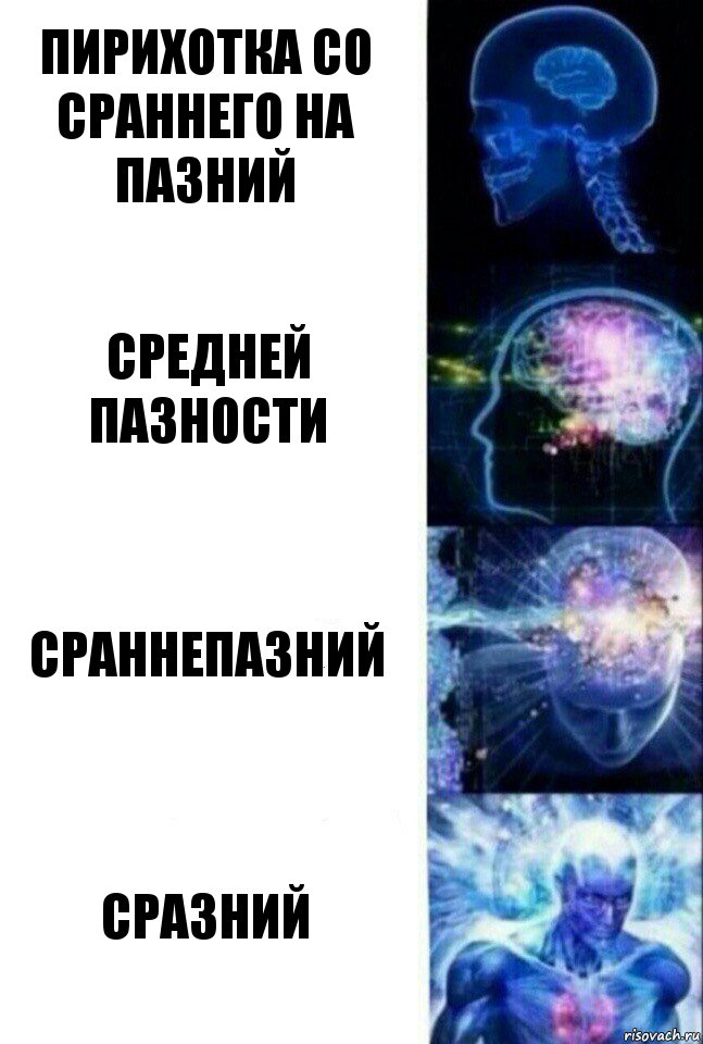 Пирихотка со сраннего на пазний Средней пазности Сраннепазний СРАЗНИЙ, Комикс  Сверхразум