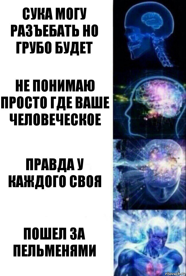 Сука могу разъебать но грубо будет не понимаю просто где ваше человеческое правда у каждого своя пошел за пельменями, Комикс  Сверхразум