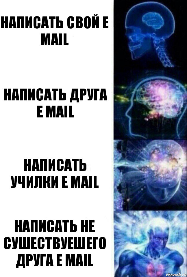 написать свой e mail написать друга e mail написать училки e mail написать не сушествуешего друга e mail, Комикс  Сверхразум