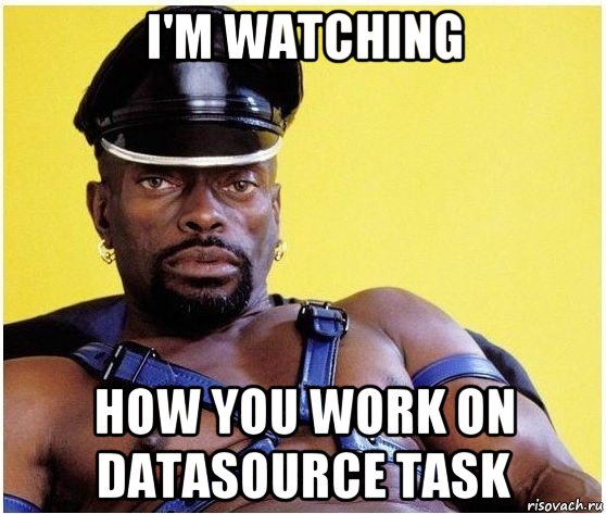 i'm watching how you work on datasource task, Мем Черный властелин