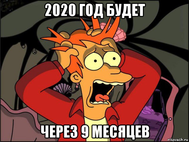 2020 год будет через 9 месяцев, Мем Фрай в панике