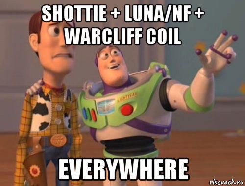 shottie + luna/nf + warcliff coil everywhere, Мем Hints hints everywhere