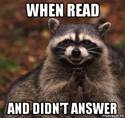 when read and didn't answer