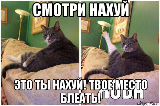 смотри нахуй это ты нахуй! твое место блеать!, Комикс Кот Хоба